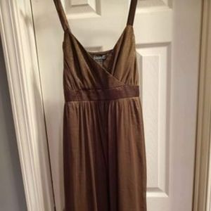 Women's sz 6, brown/bronze shimmer special occasion dress. Nwt